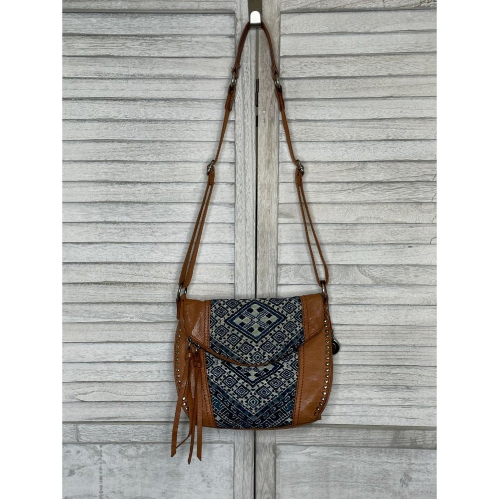 The Sak Blue Diamond Silverlake Leather Crossbody Purse